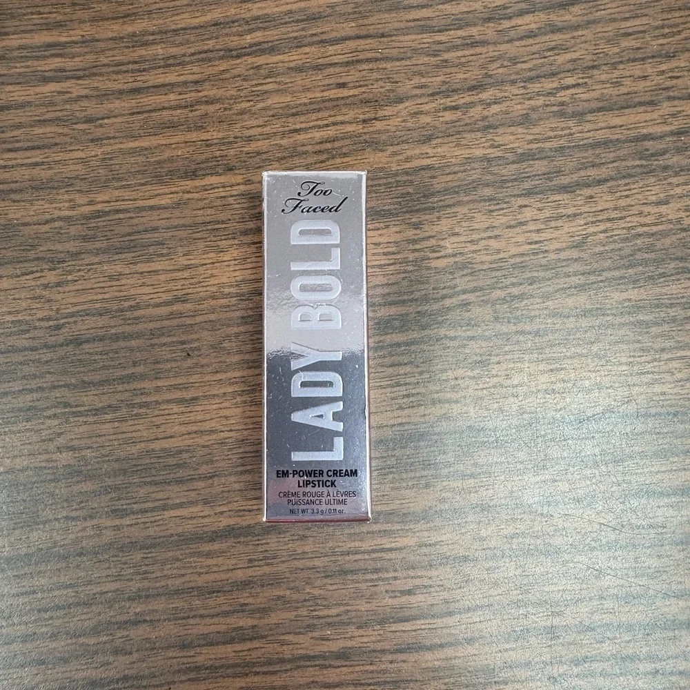 Too Faced Lady Bold Cream Lipstick Dear Diary NIB Full Size